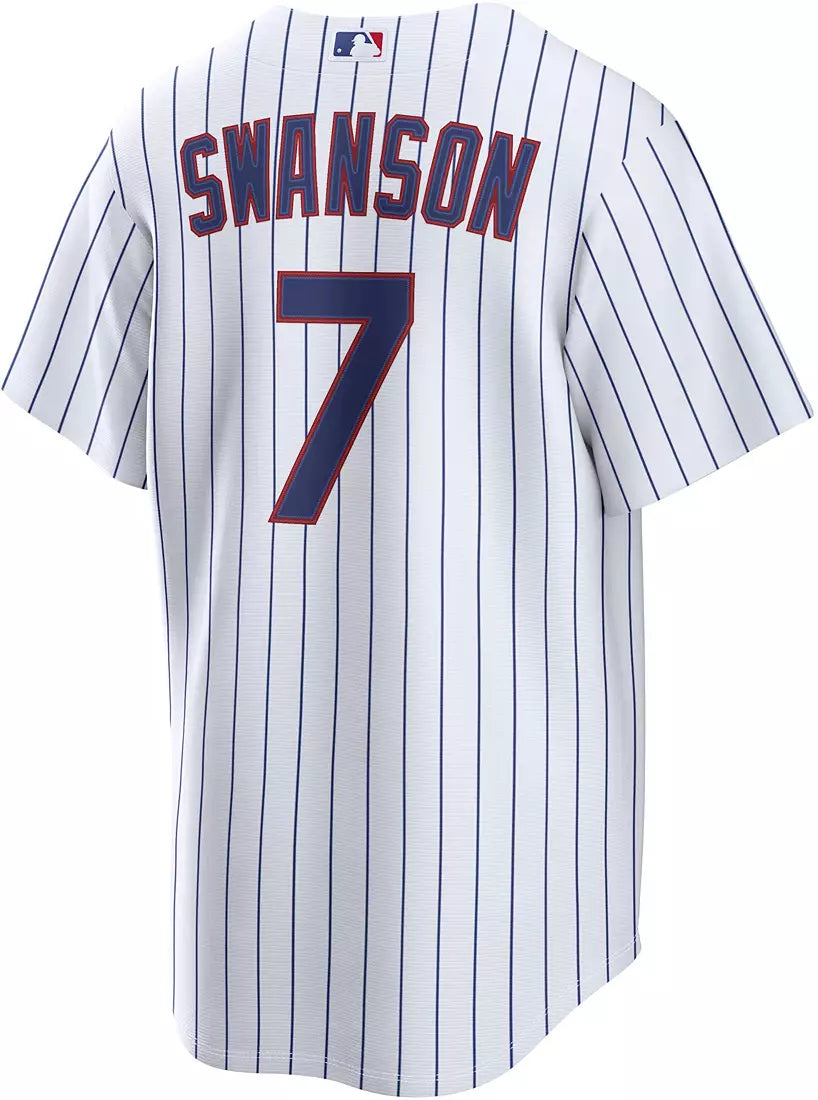 Youth Chicago Cubs Dansby Swanson Nike White Home Game Player Jersey