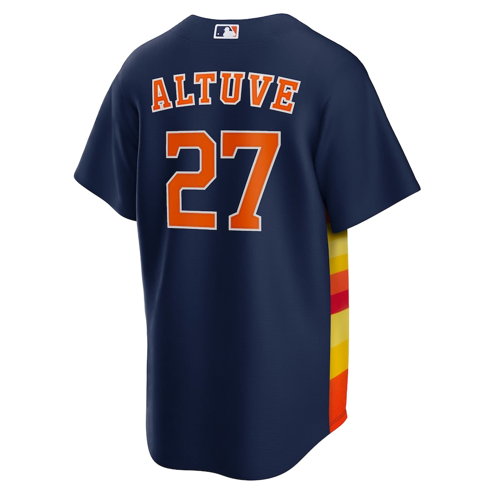 Men's Houston Astros Jose Altuve Navy Alternate 2 Replica Jersey