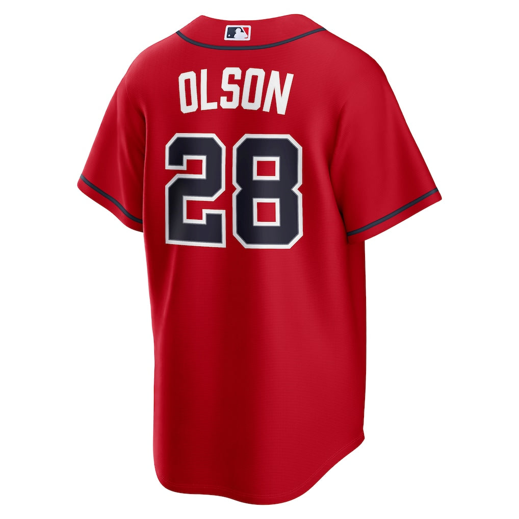 Men's Atlanta Braves Matt Olson Red Alternate Replica Jersey