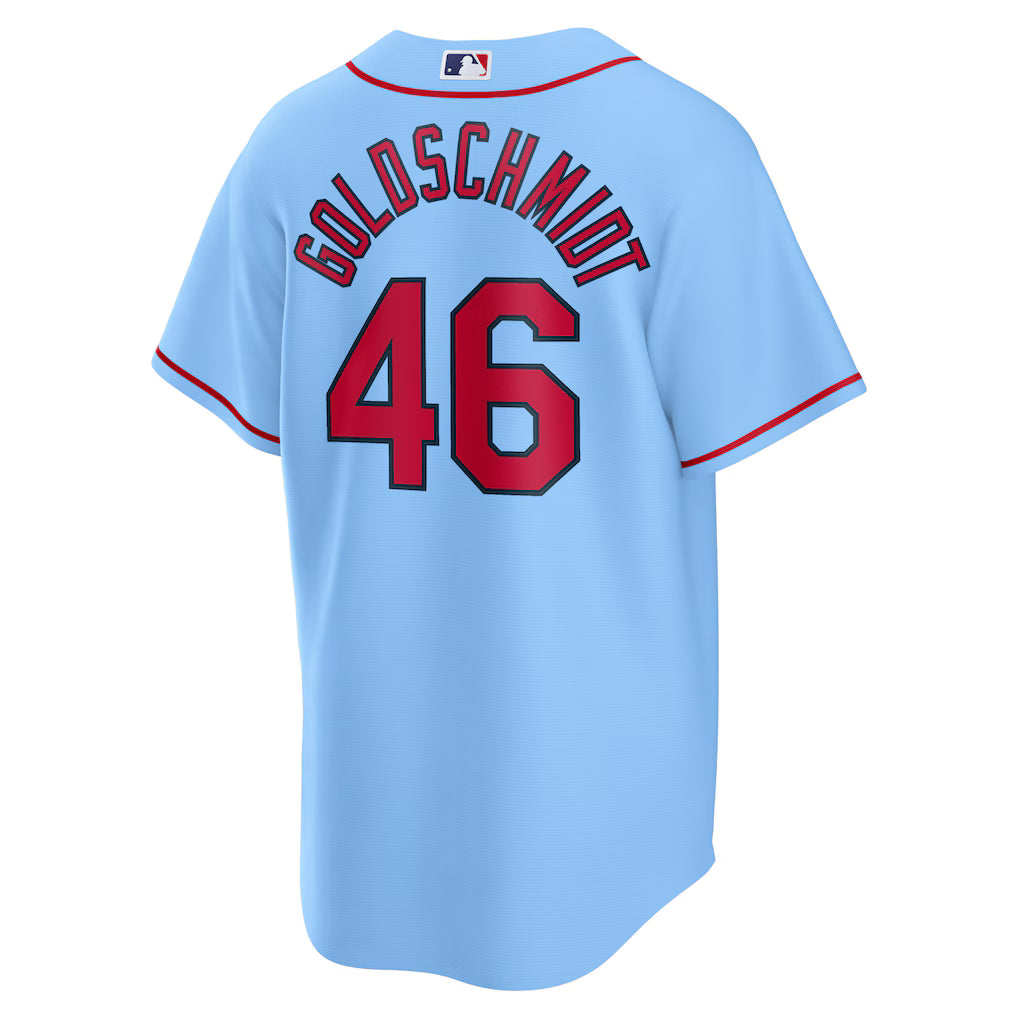 Men's St. Louis Cardinals Paul Goldschmidt Light Blue Alternate Replica Player Name Jersey
