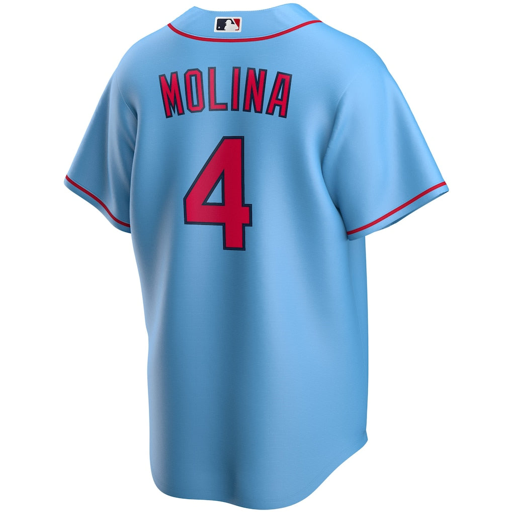 Youth St. Louis Cardinals Yadier Molina Light Blue Alternate Replica Player Jersey