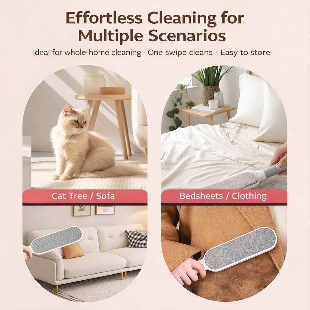 Double-Sided Electrostatic Pet Hair & Lint Remover Brushopy)