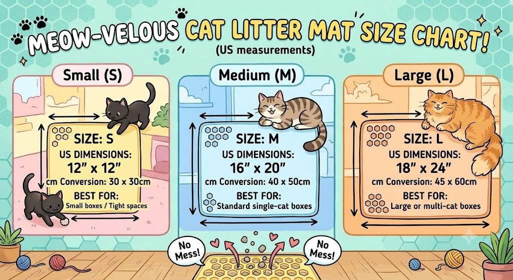 Double Layer Honeycomb Cat Litter Mat – Waterproof & Washable