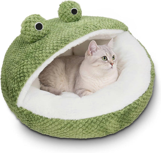 Semi-Enclosed Frog Shaped Winter Warm Pet Bed House