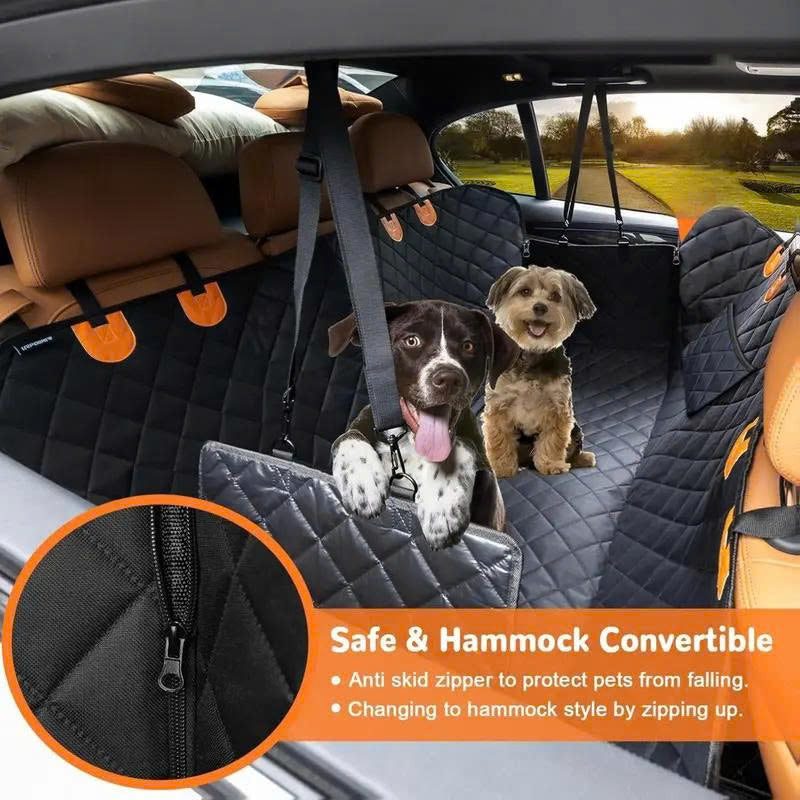 Waterproof Dog Car Seat Cover Hammock for Cars, Trucks, and SUVs