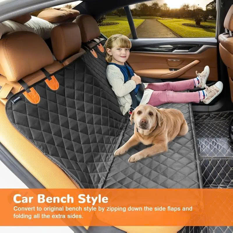 Waterproof Dog Car Seat Cover Hammock for Cars, Trucks, and SUVs
