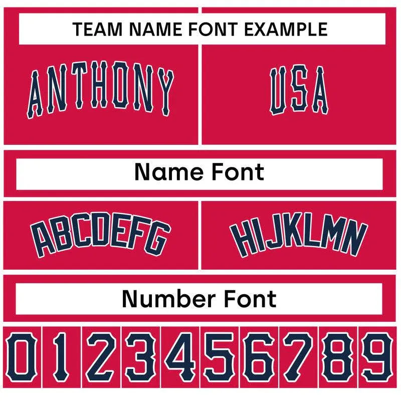 Custom White Red-White Authentic Baseball Jersey-1