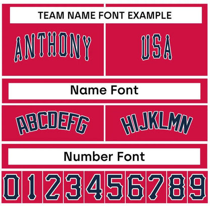 Custom White Red-White Authentic Baseball Jersey-1