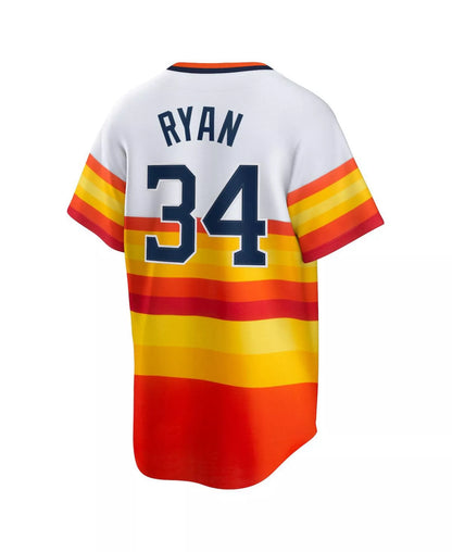 Men's Houston Astros Nolan Ryan White Home Cooperstown Collection Player Jersey