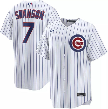 Youth Chicago Cubs Dansby Swanson Nike White Home Game Player Jersey