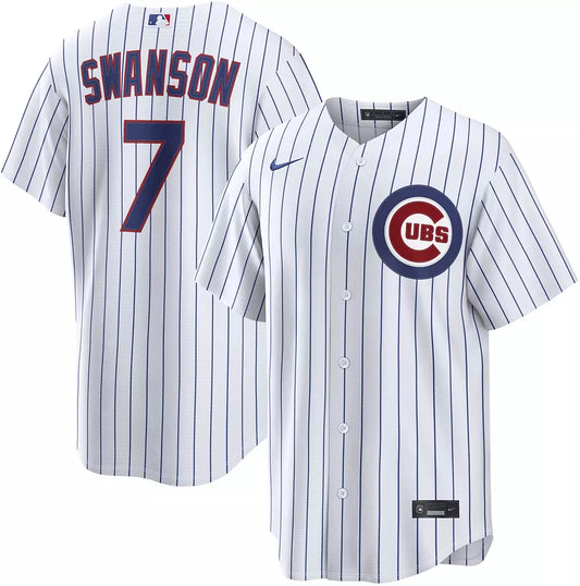 Youth Chicago Cubs Dansby Swanson Nike White Home Game Player Jersey