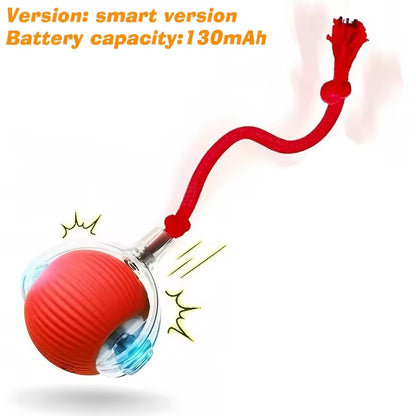 Smart Interactive Pet Ball Toy with Faux Tail – Automatic & Rechargeable