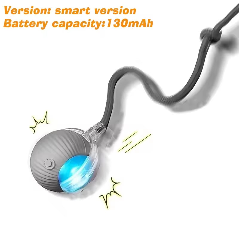 Smart Interactive Pet Ball Toy with Faux Tail – Automatic & Rechargeable