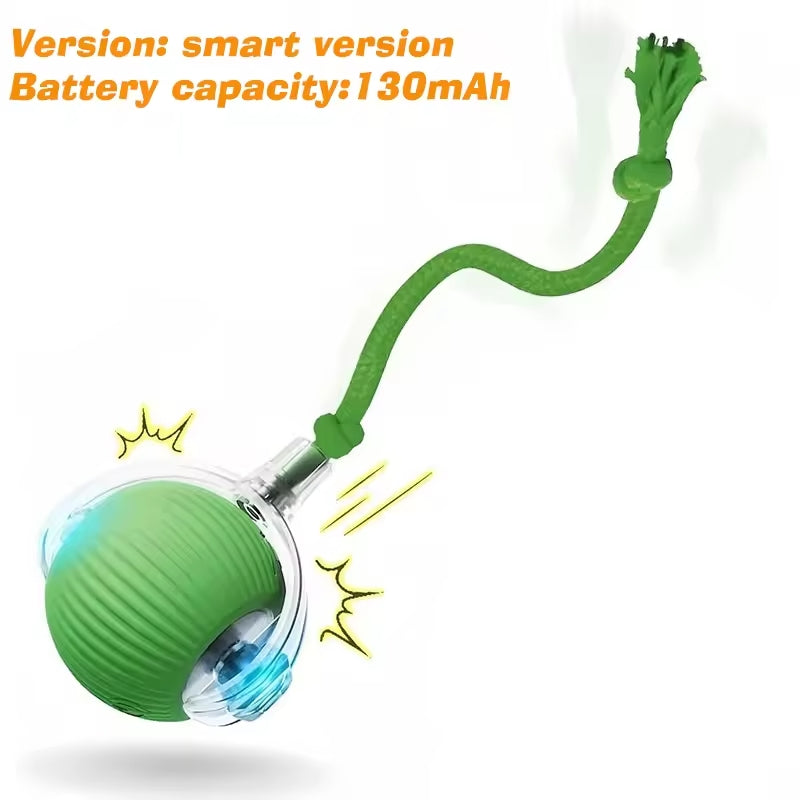 Smart Interactive Pet Ball Toy with Faux Tail – Automatic & Rechargeable