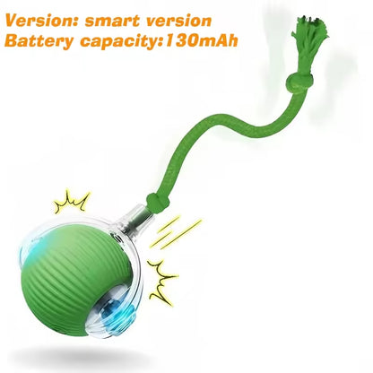 Smart Interactive Pet Ball Toy with Faux Tail – Automatic & Rechargeable