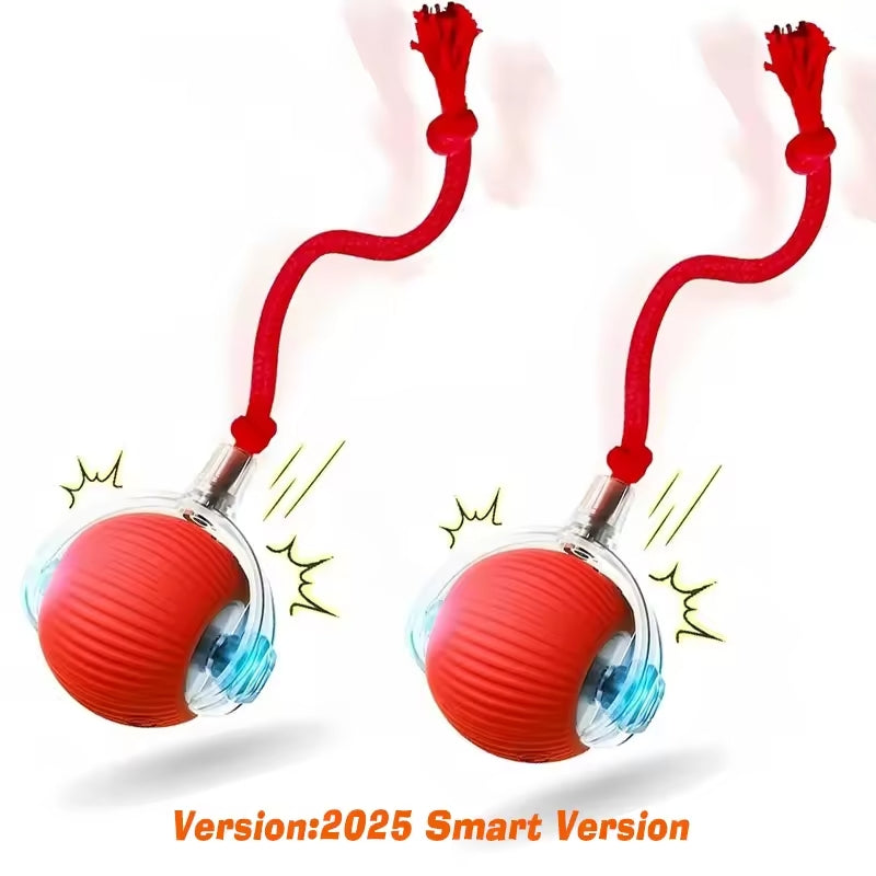 Smart Interactive Pet Ball Toy with Faux Tail – Automatic & Rechargeable