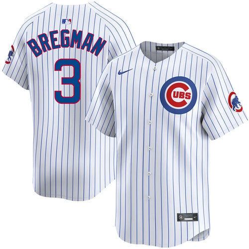Men's Chicago Cubs Alex Bregman Nike White Home Replica Jersey