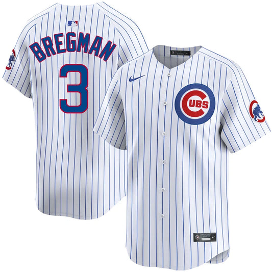 Men's Chicago Cubs Alex Bregman Nike White Home Replica Jersey