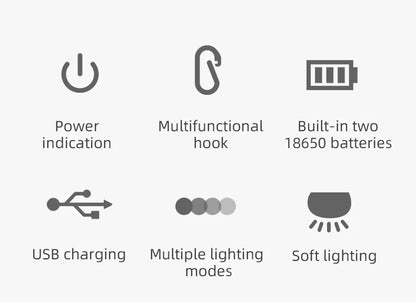 Portable Camping Light USB-C 230 Hours 5200 mAh Power bank