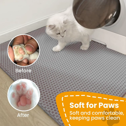 Double Layer Honeycomb Cat Litter Mat – Waterproof & Washable