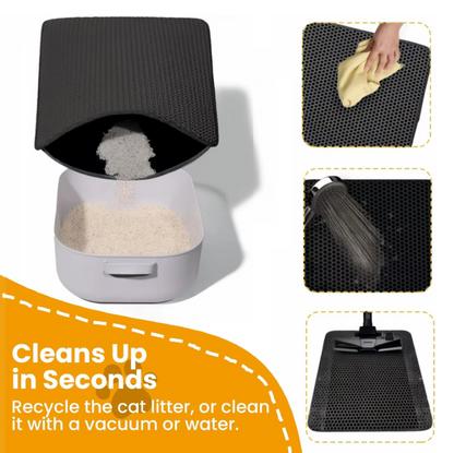 Double Layer Honeycomb Cat Litter Mat – Waterproof & Washable