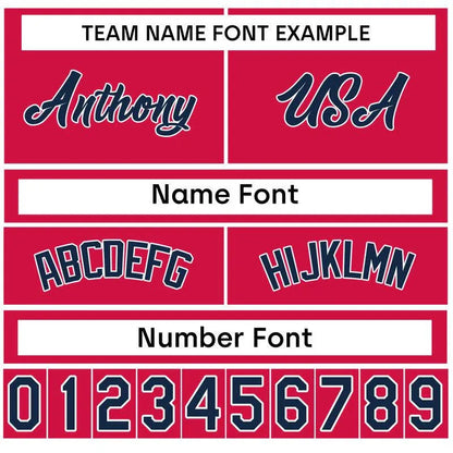 Custom White Red-White Authentic Baseball Jersey-3
