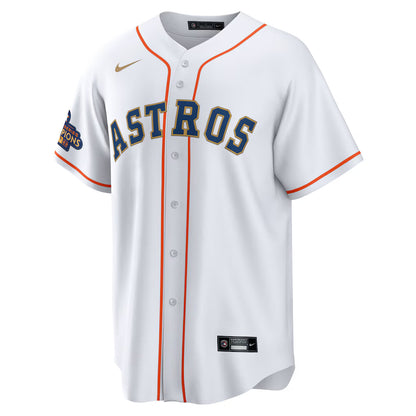 Men's Houston Astros Kyle Tucker White/Gold 2023 Gold Collection Replica Player Jersey