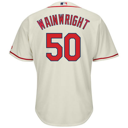Men's St. Louis Cardinals Adam Wainwright Majestic Tan Alternate Cool Base Player Jersey