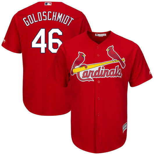Men's St. Louis Cardinals Paul Goldschmidt Majestic Scarlet Alternate Official Cool Base Player Jersey