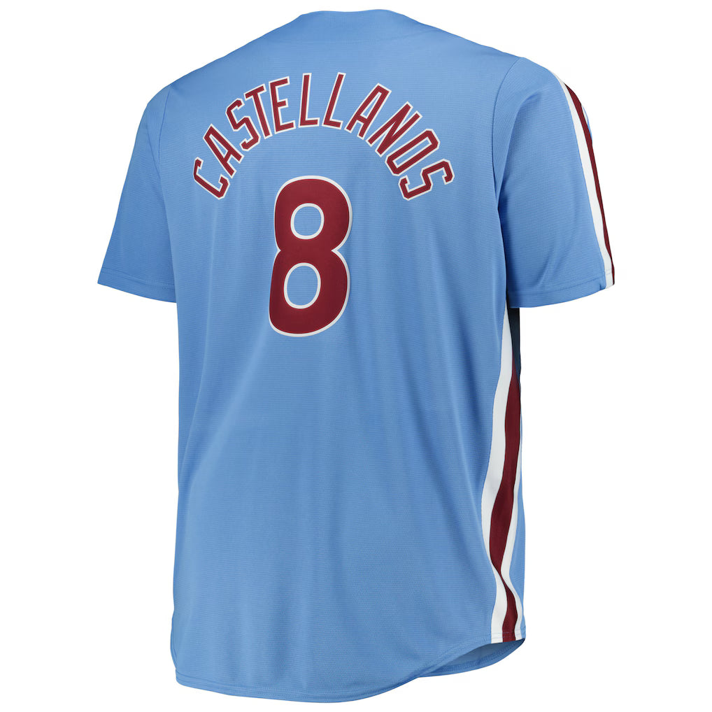 Men's Philadelphia Phillies Castellanos Light Blue Big & Tall Replica Player Jersey