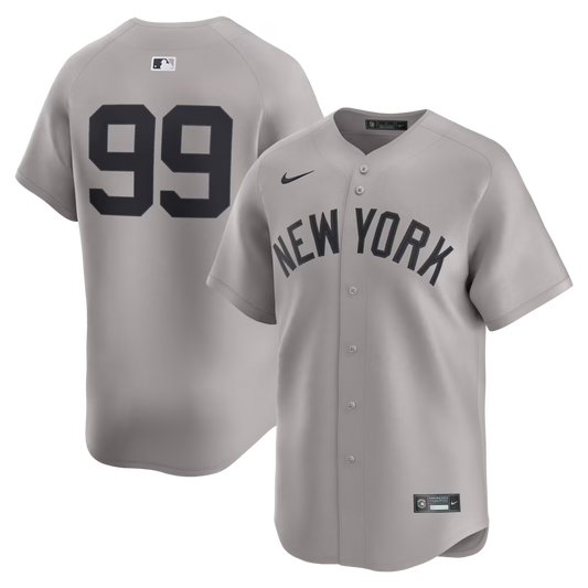 Men's Aaron Judge Gray New York Yankees Road Limited Player Jersey