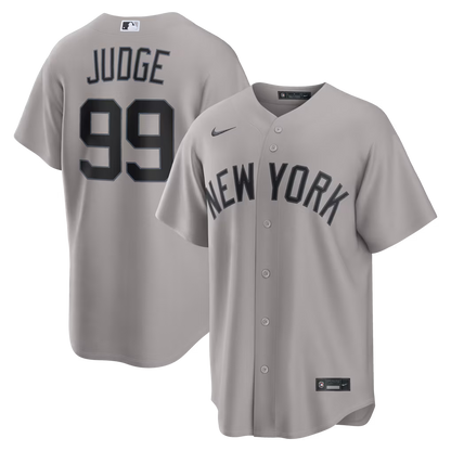Men's Aaron Judge Gray New York Yankees Road Replica Jersey