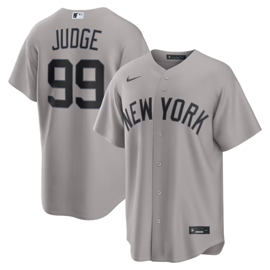 Men's Aaron Judge Gray New York Yankees Road Replica Jersey