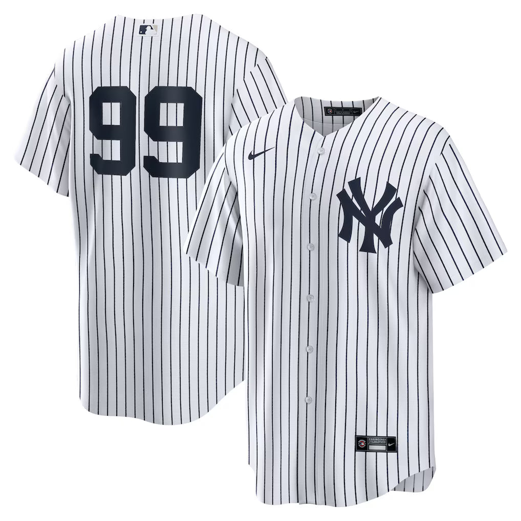 Men's New York Yankees Aaron Judge Nike White Home Replica Player Name Jersey