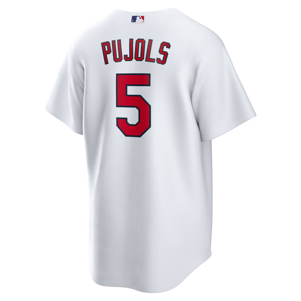 Men's St. Louis Cardinals Albert Pujols White Home Retired Player Replica Jersey