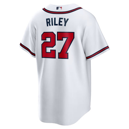 Men's Atlanta Braves Austin Riley White Home Replica Player Jersey