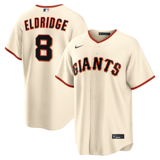 Men's San Francisco Giants Bryce Eldridge Nike Cream Home Replica Jersey