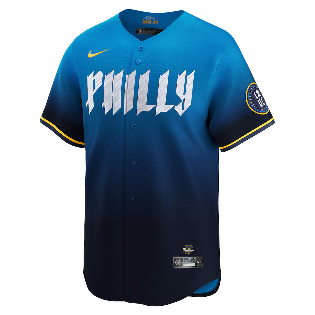 Men's Philadelphia Phillies Bryce Harper Blue City Connect Limited Player Jersey