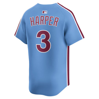 Men's Philadelphia Phillies Bryce Harper Light Blue Alternate Limited Player Jersey