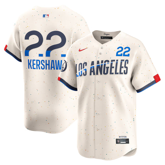 Clayton Kershaw Los Angeles Dodgers City Connect Limited Player Jersey - Cream