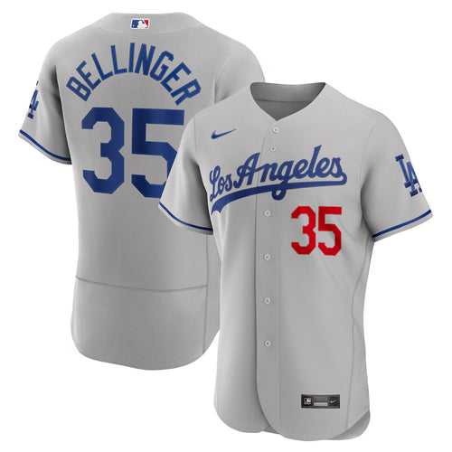 Men's Los Angeles Dodgers Cody Bellinger Gray Road Authentic Player Jersey