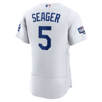 Men's Los Angeles Dodgers Corey Seager White 2020 World Series Champions Home Authentic Player Jersey