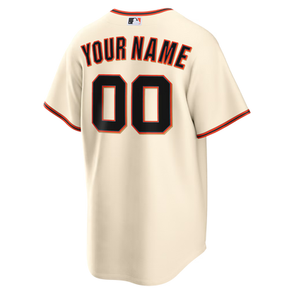 Men's San Francisco Giants Nike Cream Home Replica Custom Jersey