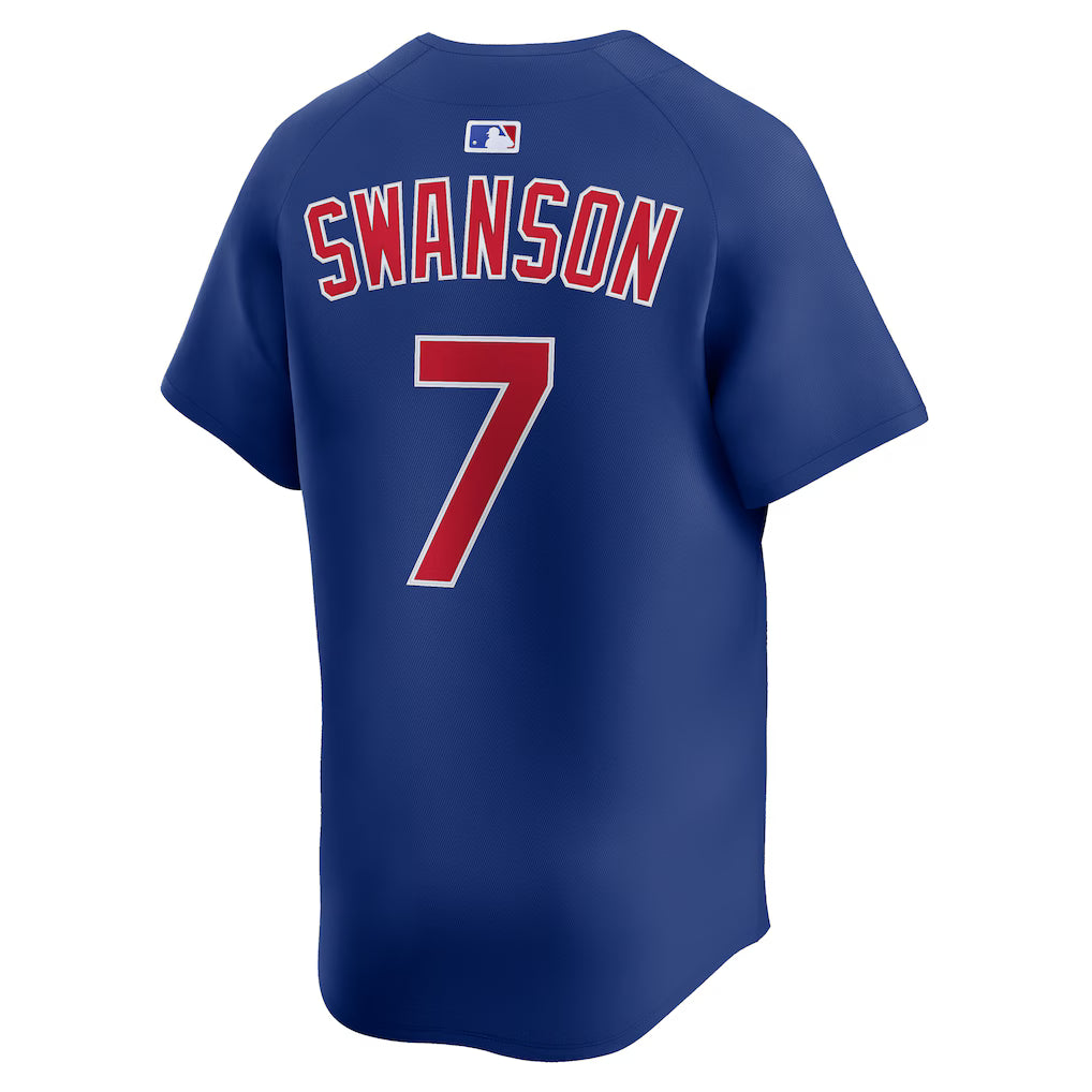 Men's Chicago Cubs Dansby Swanson Royal Alternate Limited Jersey