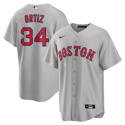 Men's Boston Red Sox David Ortiz Gray Road Replica Player Jersey