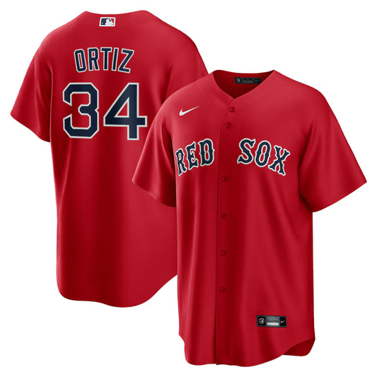 Men's Boston Red Sox David Ortiz Red Alternate Replica Player Jersey