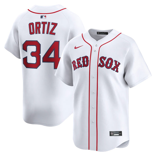 Men's Boston Red Sox David Ortiz White Home Limited Jersey