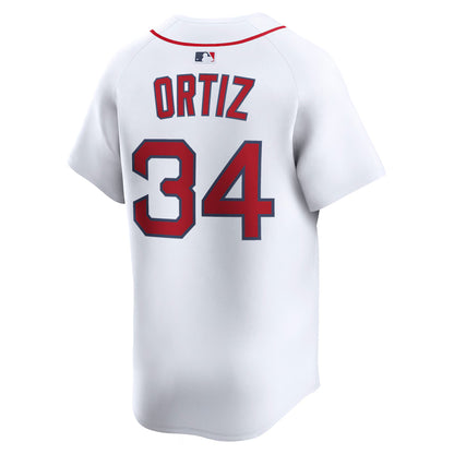 Men's Boston Red Sox David Ortiz White Home Limited Jersey
