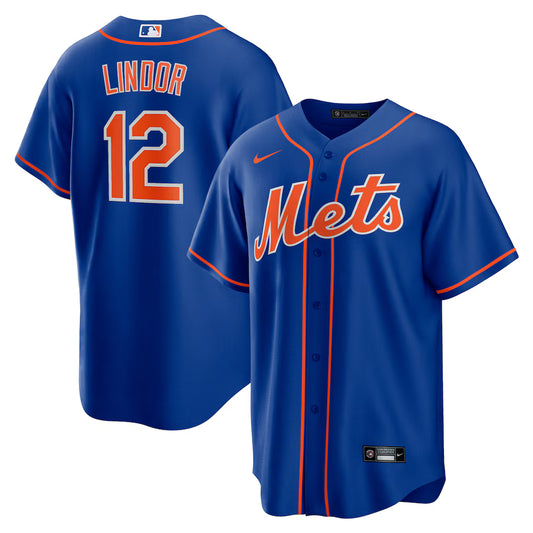 Men's New York Mets Francisco Lindor Royal Big & Tall Alternate Replica Player Jersey