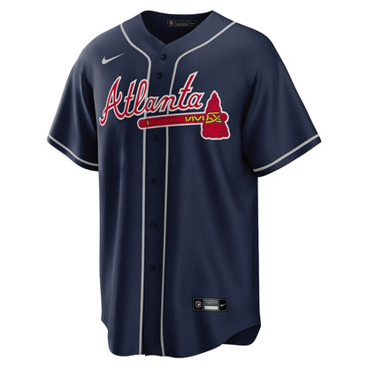 Men's Atlanta Braves Freddie Freeman Navy Alternate Replica Player Name Jersey